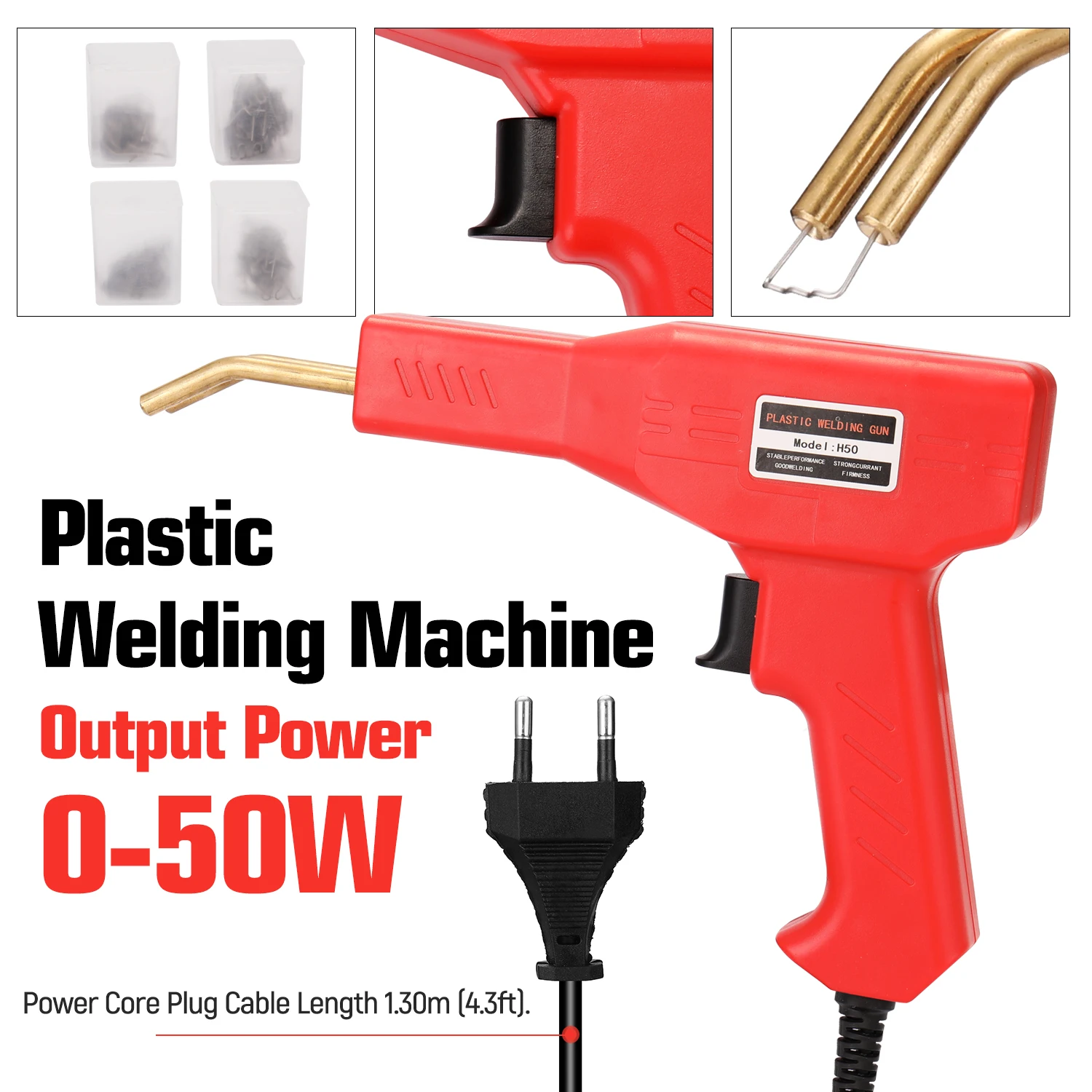 50W Handy Plastic Welder Garage Tools Hot Staplers Machine Staple PVC Plastic Repairing Machine Car Bumper Repair Hot Stapler