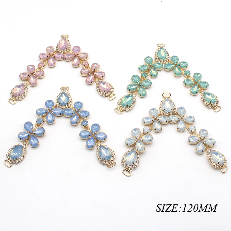 1pc/Lot 120MM Water Drop Rhinestone Resin Buckles for Women Shoes Bikini Connector Dress Decoration, Buckle DIY Accessories