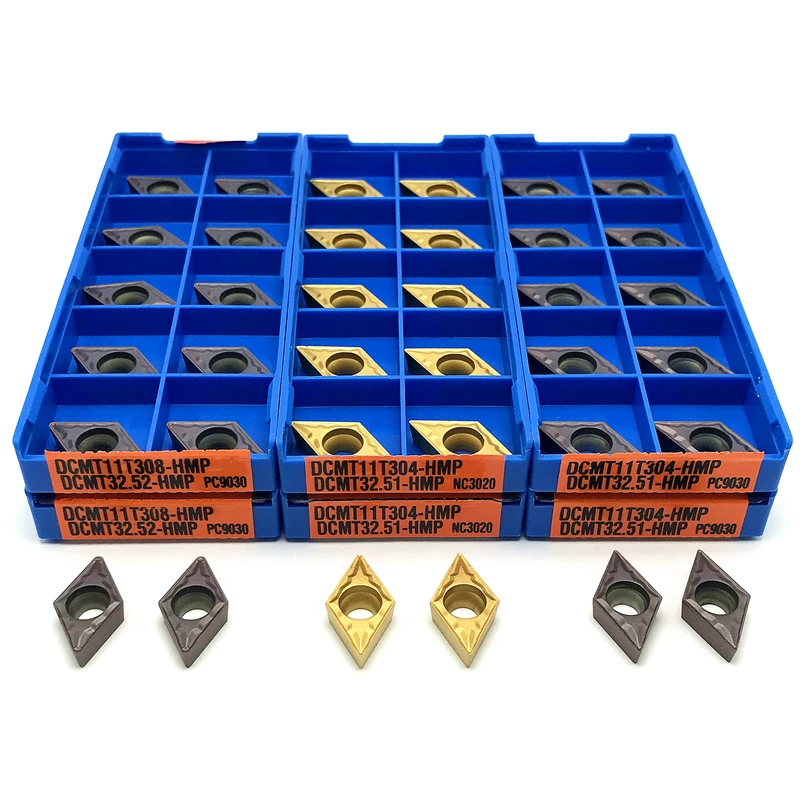 DCMT070204 DCMT11T304 DCMT11T308 płytki węglikowe toczenie wewnętrzne narzędzie wysokiej jakości wkładki obrotowe tokarka metalu CNC narzędzie