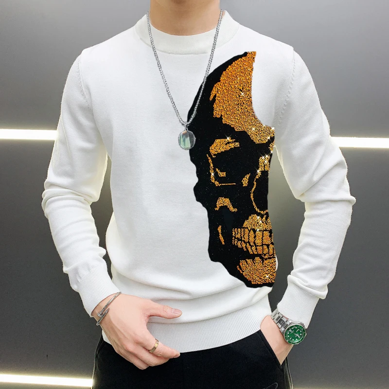 

High Quality Autumn And Winter Men's Exquisite Sweater Comfortable Cashmere Warmth New Arrival Shiny Youth Knitted Pullover