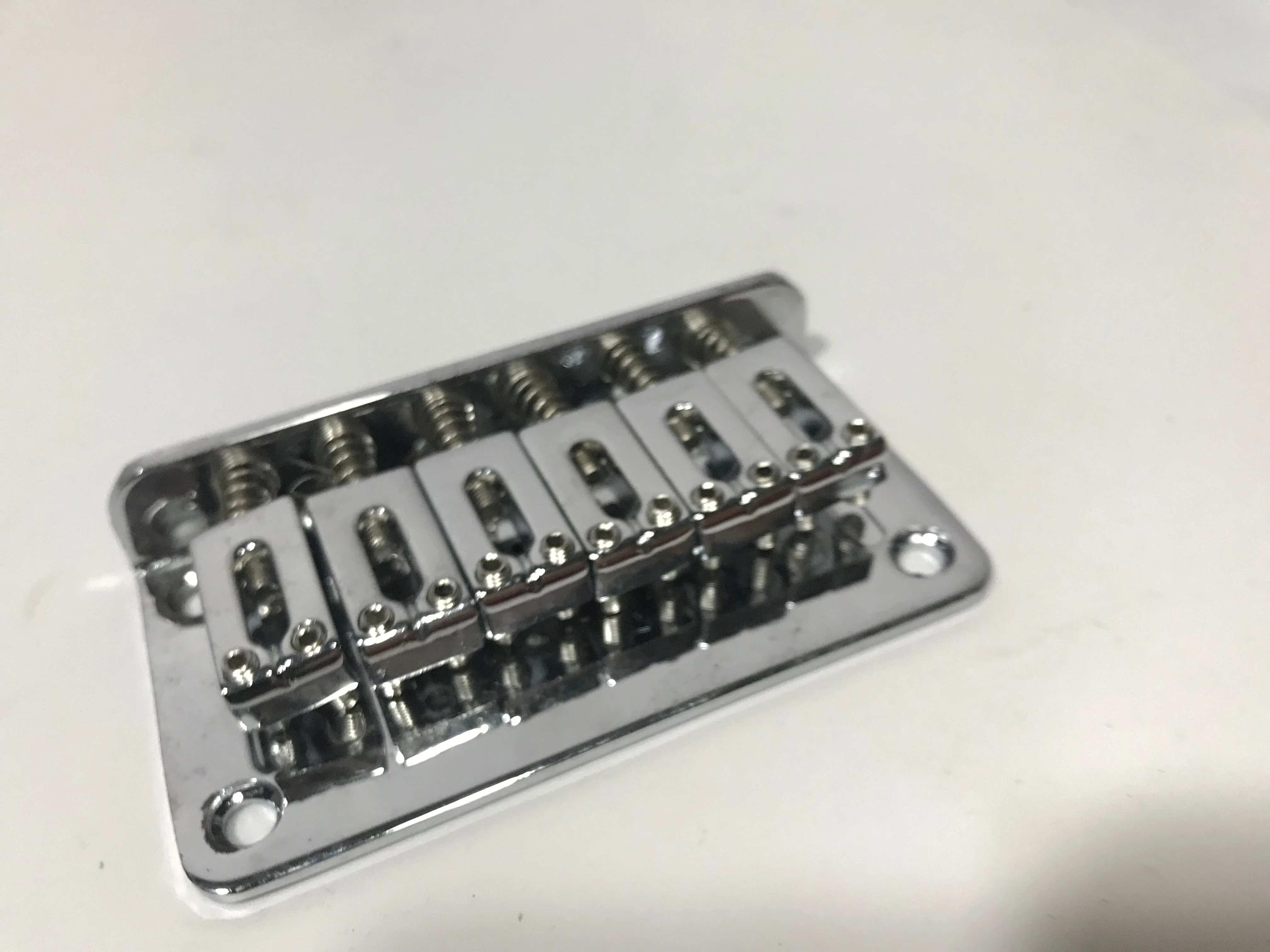 Tremolo Bridge Silver Locking Zinc Saddles, Fixed Hardtail Saddle, Tremolo Accessories, Fixed Parts, 78mm, 65mm, 6 Strings