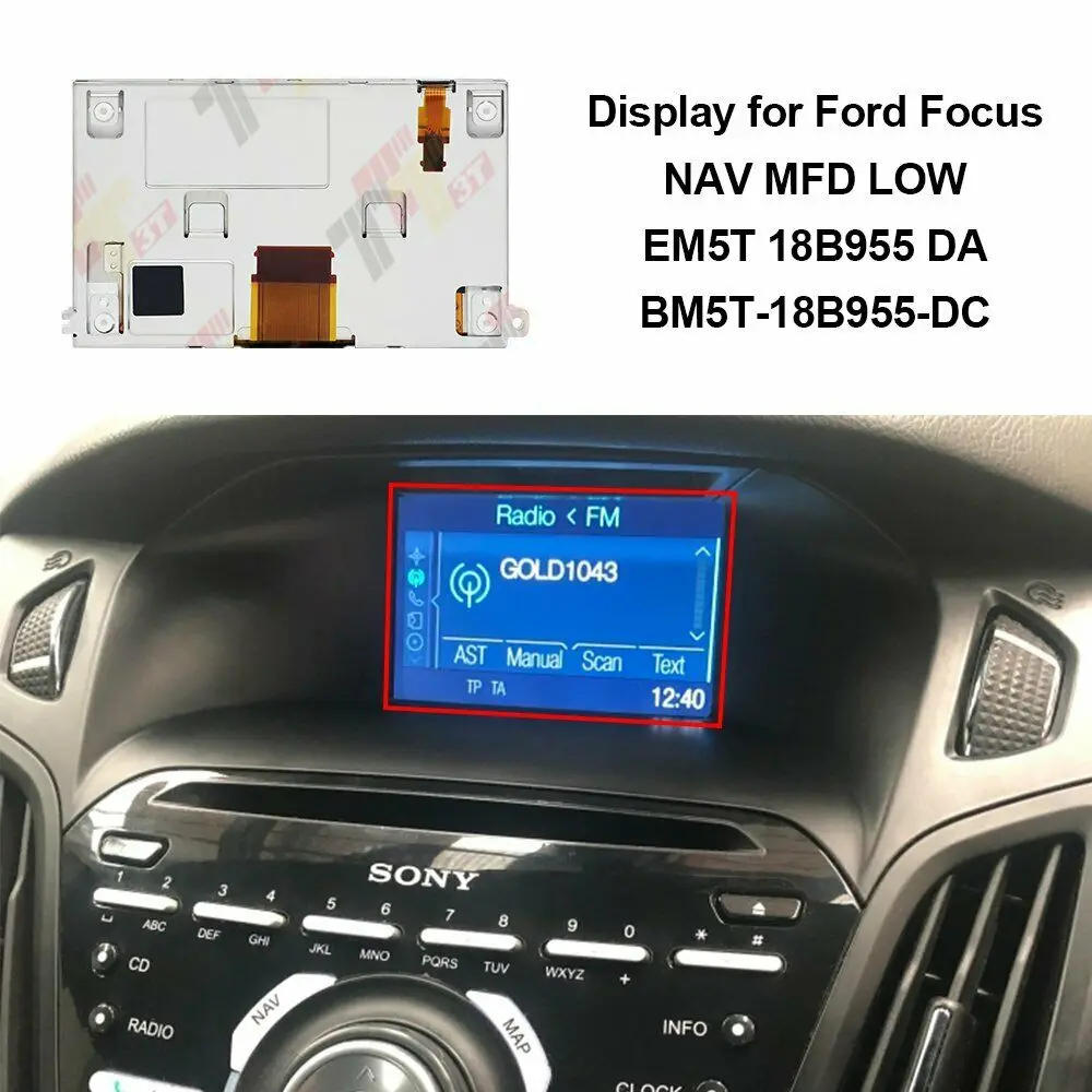 Dashboard LCD Display for Ford Fiesta Focus Kuga Ranger Transit C-Max Nav MFD LOW