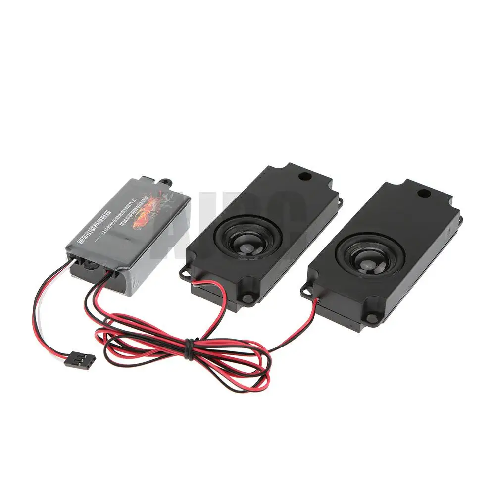 2 Speakers Motor Sound Simulator 10 Sound Effect Two Speakers Accelerator Linkage Engine Sound Group For 1/10 Rc Crawler