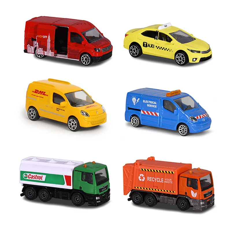 Majorette City Cars AUDI R8/FIAT 500/MAN TGS/ 1/64 Die-cast Model Toy Vehicles