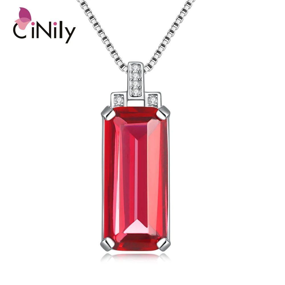 CiNily الزمرد روبي الياقوت 925 فضة المعلقات للحزب هدايا النساء غرامة دلاية مجوهرات بدون سلسلة SP020-22