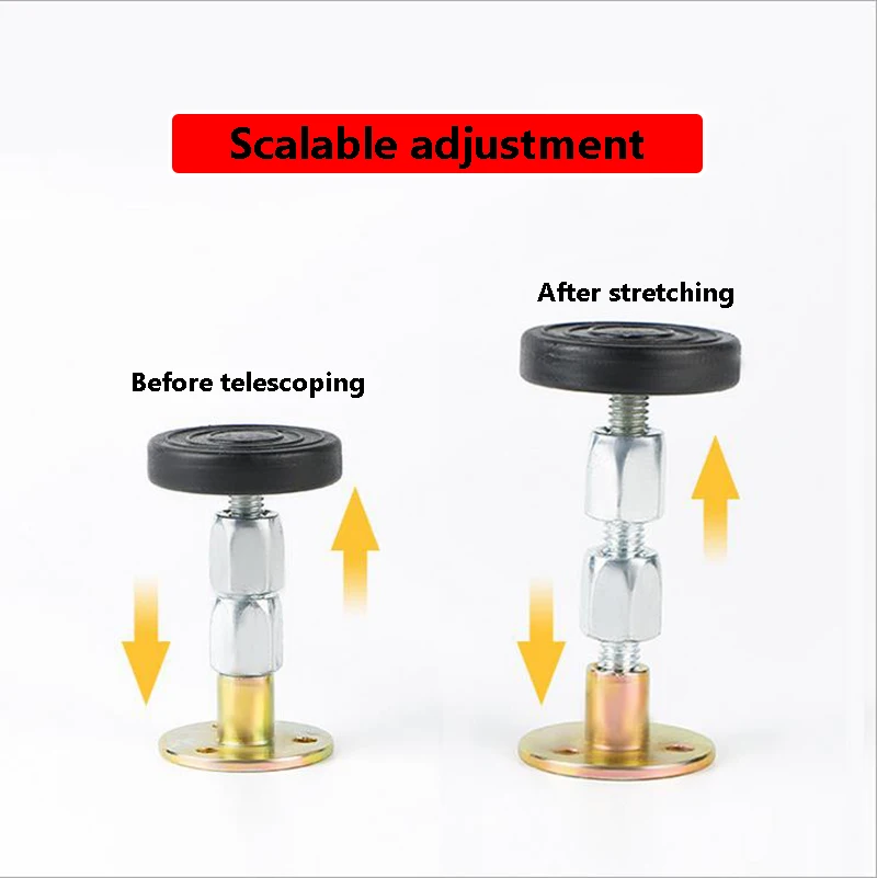 1Pcs Adjustable Threaded Bed Frame Anti-Shake Tool, 33-110mm Headboard Stoppers, Bedside Anti Shake Tool for Beds Cabinets Sofa