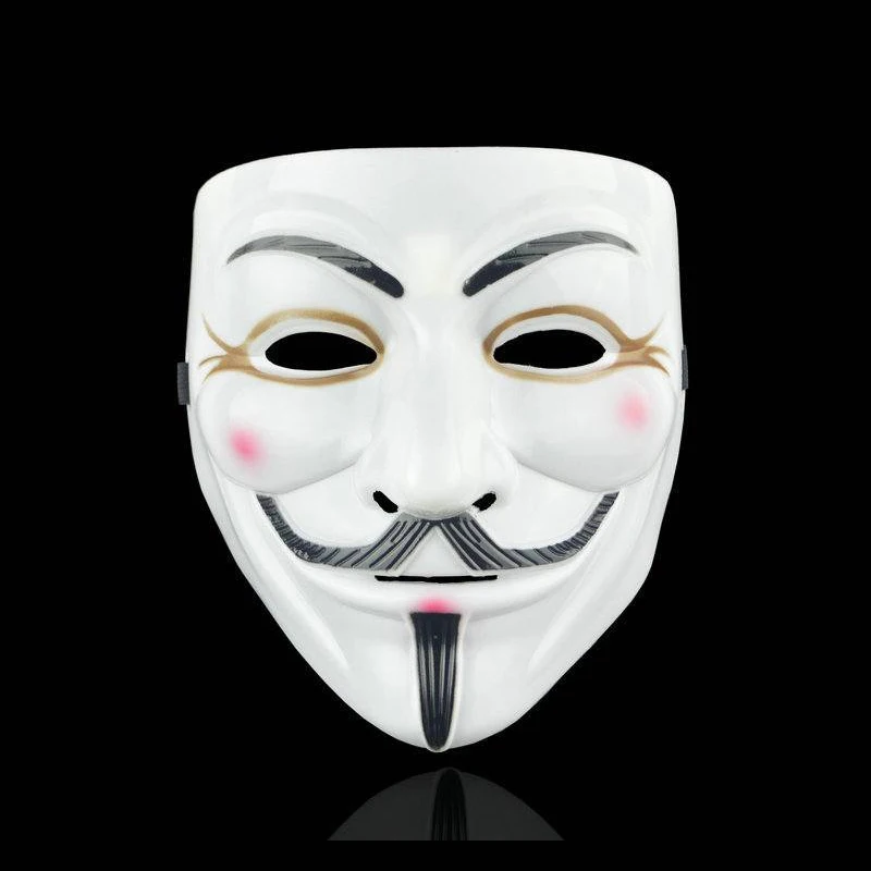 Anonimowy facet Fawkes Halloween Christmas Party prezent dla dorosłych dzieci motyw filmowy maska filmowy Cosplay V for Vendetta maska hakera