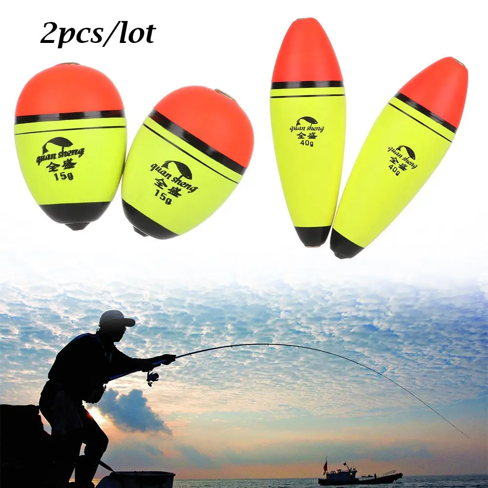 

2pcs/lot Hot Buoyancy Plastic Bobber Fishing Float Ball Boia Eva Foam