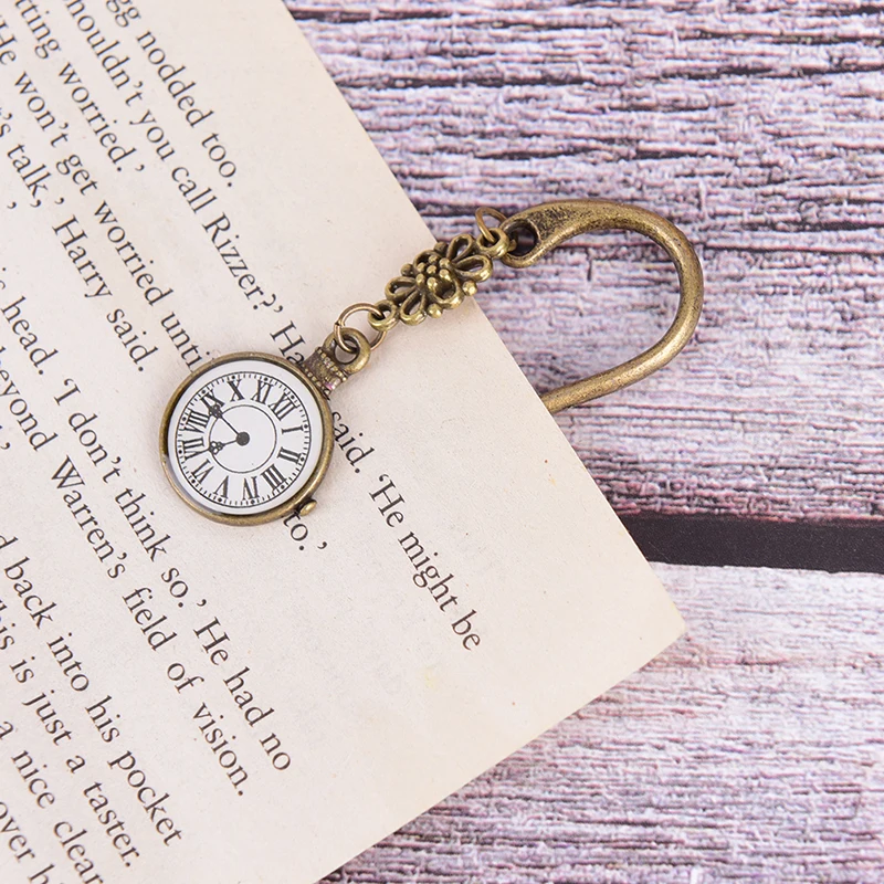 Segnalibri per orologi in metallo segnalibro Vintage Retro Tower Book Marker clip di carta articoli di cancelleria per bambini studenti regalo