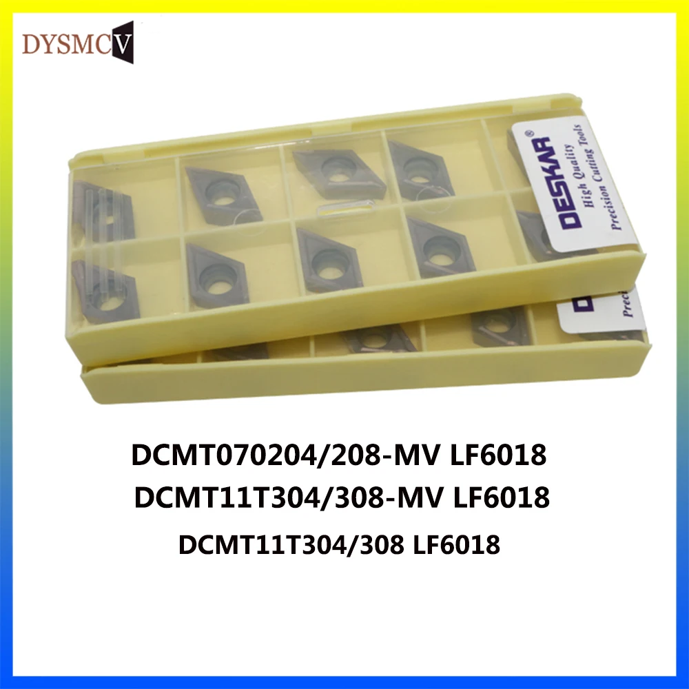 DESKAR100 % originale strumento di svolta DCMT070204-MV LF6018 DCMT070208 MV DCMT11T304 DCMT11T308 utensile di tornitura lama in carburo