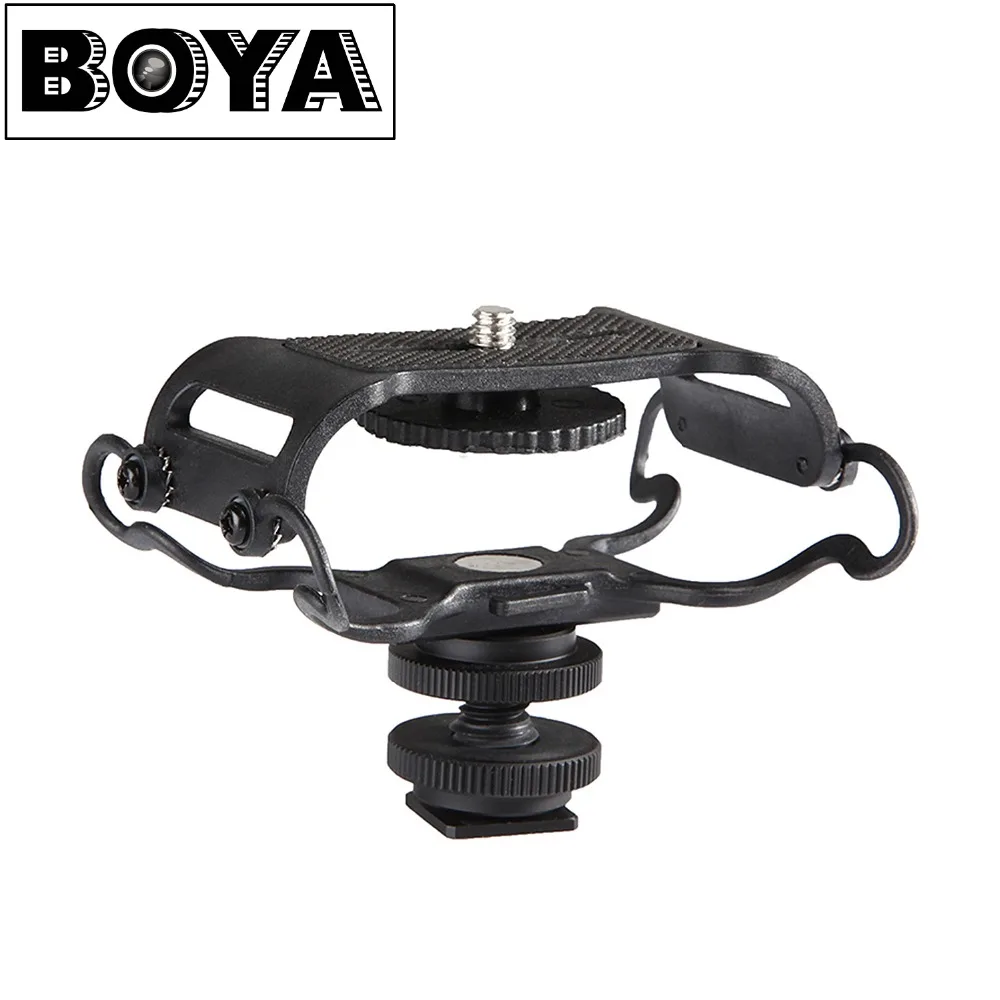 Boya BY-C10 microfone montagem de choque para zoom h4n/h5/h6 para sony tascam DR-40 DR-05 gravadores microfone montagem de choque olympus tascam