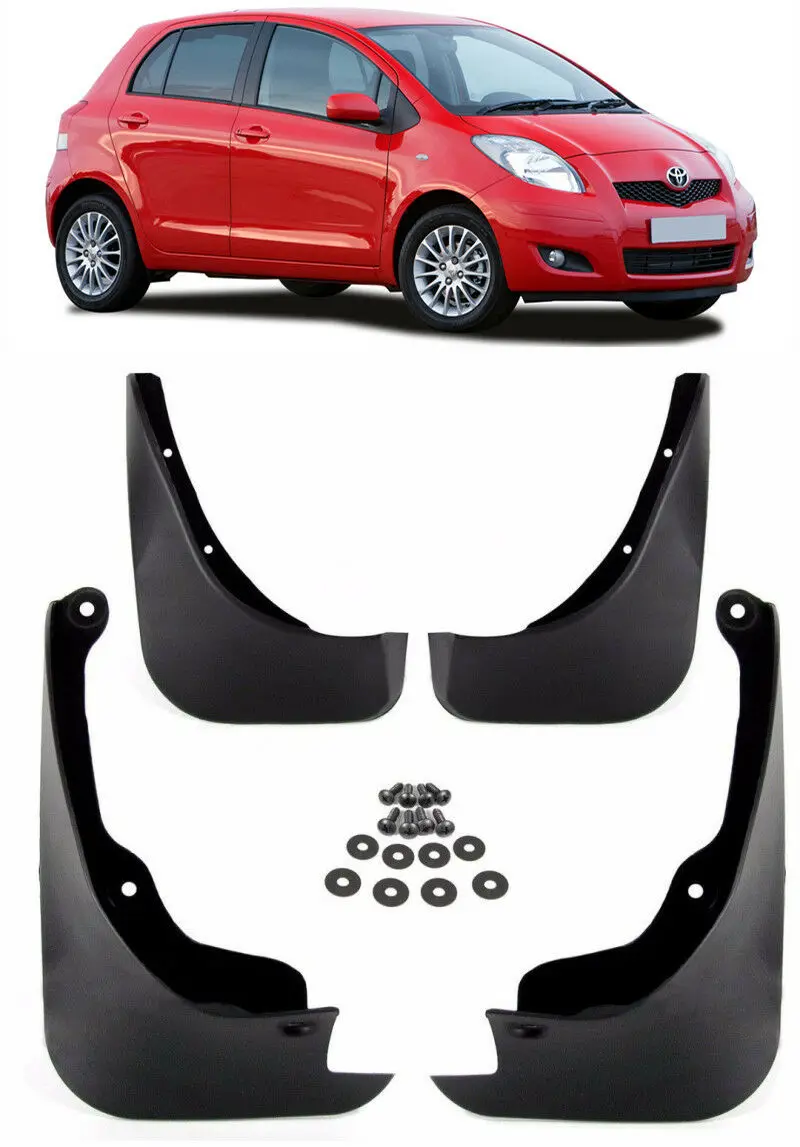 Front Rear Tire Mud Flaps For TOYOTA Yaris / Vitz Hatchback 2006-2011 Exterior Mudflaps Mudguards Splash Guards Mud Fender Guard