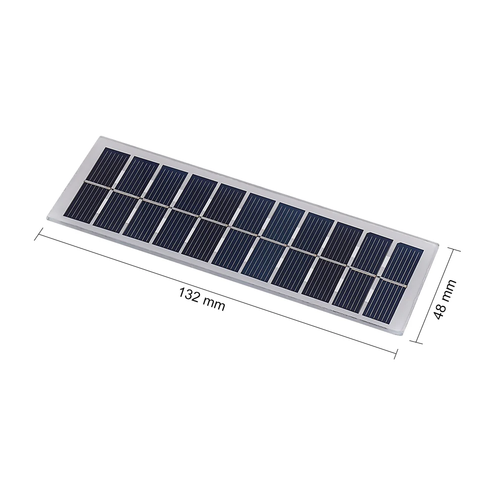 SUNYIMA 5PCS 6V 1W 132*48MM High Performance Cell Solar Panels Mini Photovoltaic System DIY For Battery Phone Chargers Portable