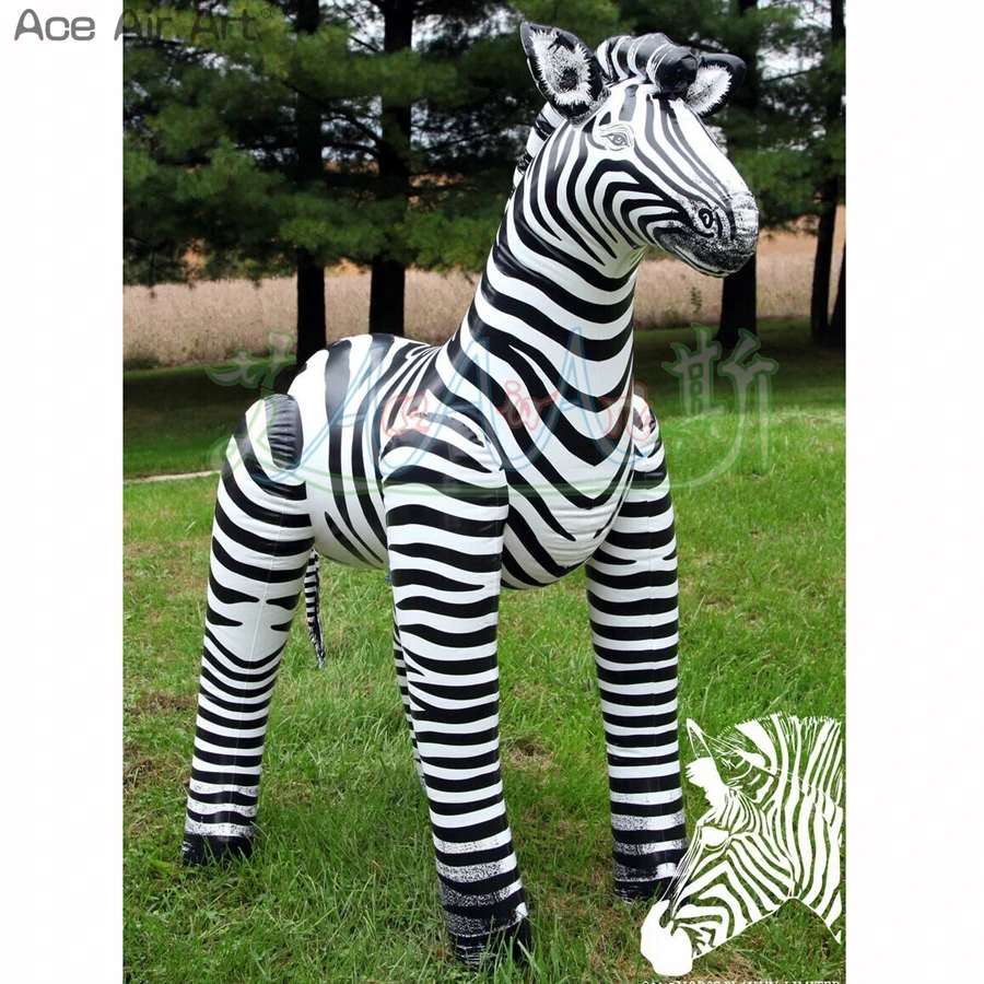 Lawn Inflatable Zebra 2.5/3/3.6mL Inflatable Animal Mascot  Model With Free Fan For Advertising/Event Promotion Made In China