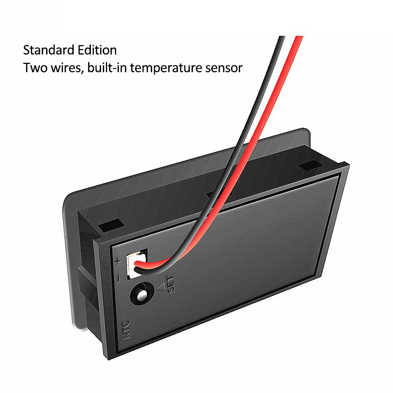 DC 10V-100V Battery Capacity Indicator 12V 24V 36V 48V 60V 72V Li-ion Lead acid Battery Tester LCD Voltmeter Temperature Meter