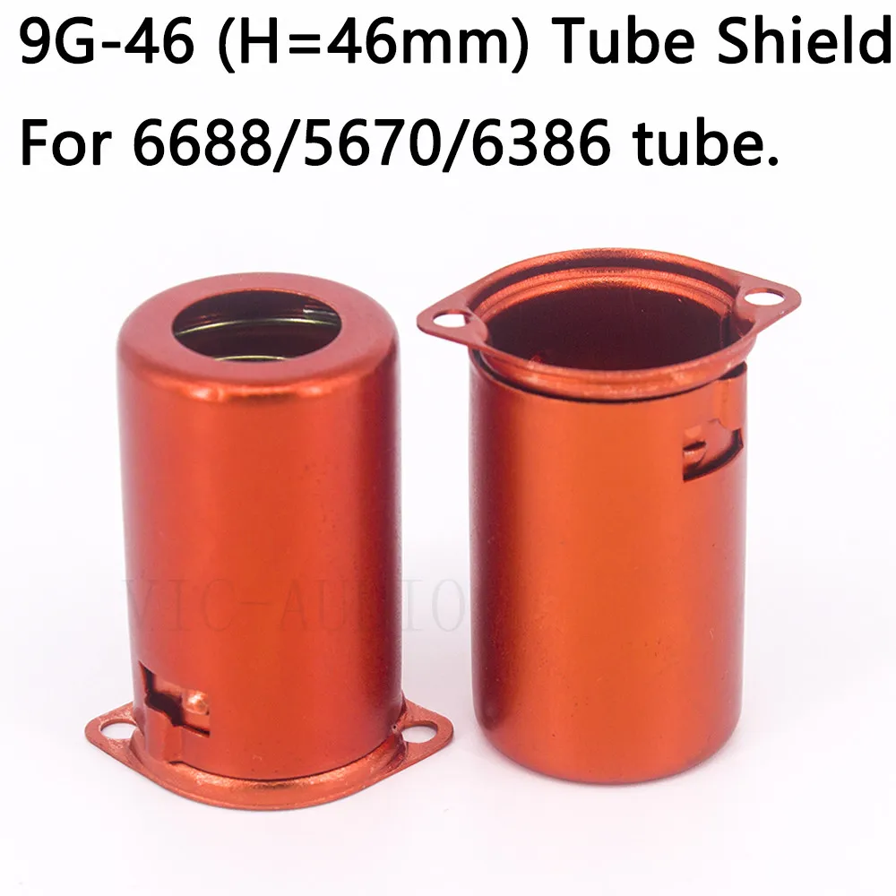 10PCS Full Aluminum Tube Socket Shielding Cover For 6688 5670 6386 9-Pin Vacuum Tube Shield Amplifier Vintage