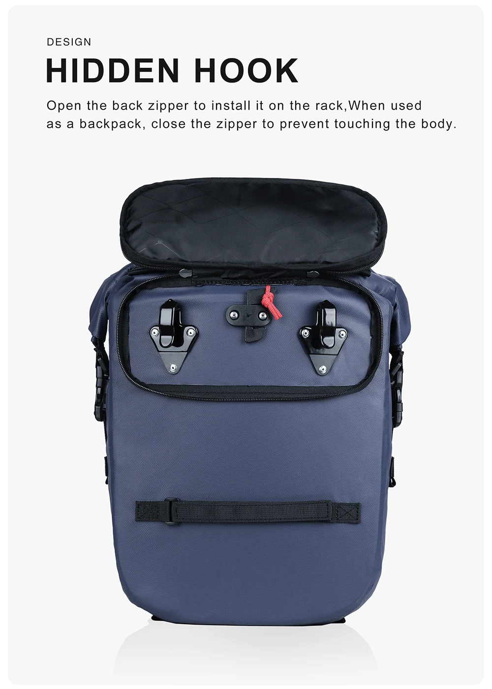 Rhinowalk Waterproof Bike Pannier Backpack 20L Trunk Bag Travel Cycling Bag Basket MTB Road Bicycle Rear Rack Tail Bag Accessory