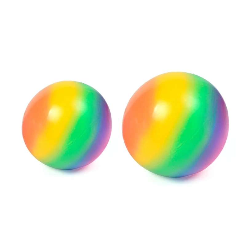 Colorful Rainbow Stress Balls Soft Foam TPR Squeeze Stress Relief Balls 97BE