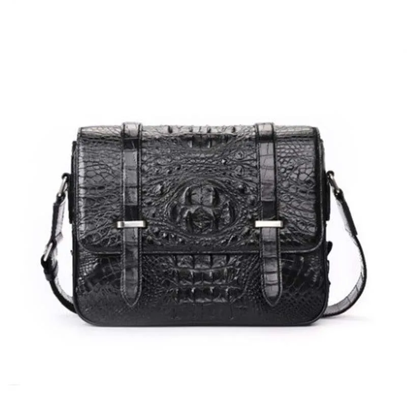 

mafeimengge crocodile leather male handbag Single shoulder Thailand Inclined shoulder bag business fashion Men bag