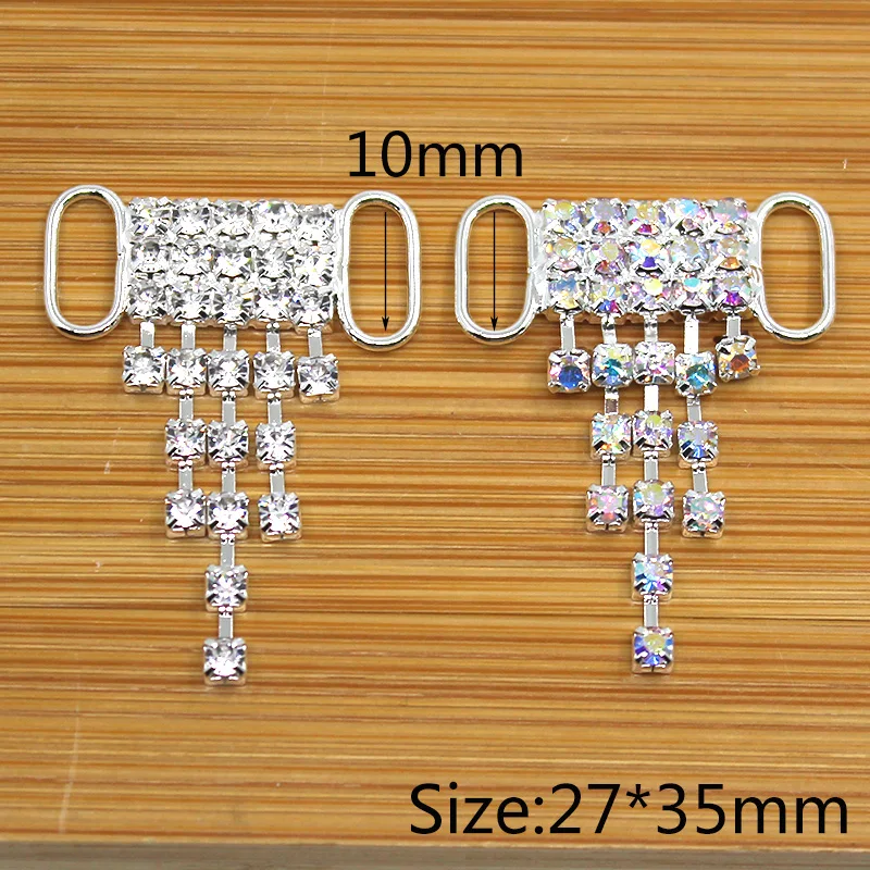 Rectangle Metal Buckles, Diamond Buckle, Sewing Handwork Ribbon Accessory, Hot Offer, 27x35mm, 10Pcs Lot