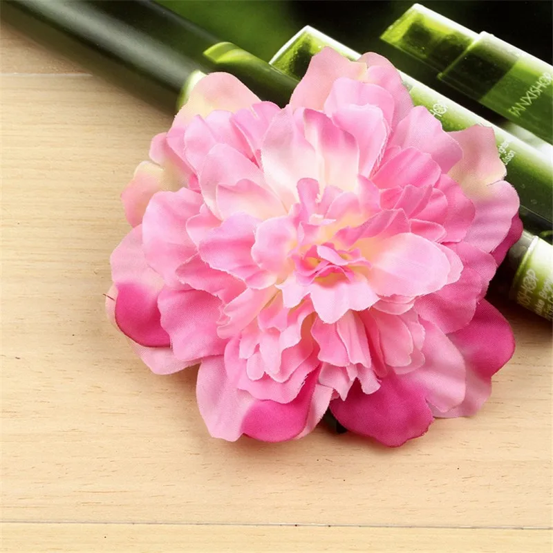 5Pcs/lot 10cm large Artificial Flower Silk Flower Head Wedding Home Decoration Wreath Headwear Shoes Hat DIY Craft Fake Flower