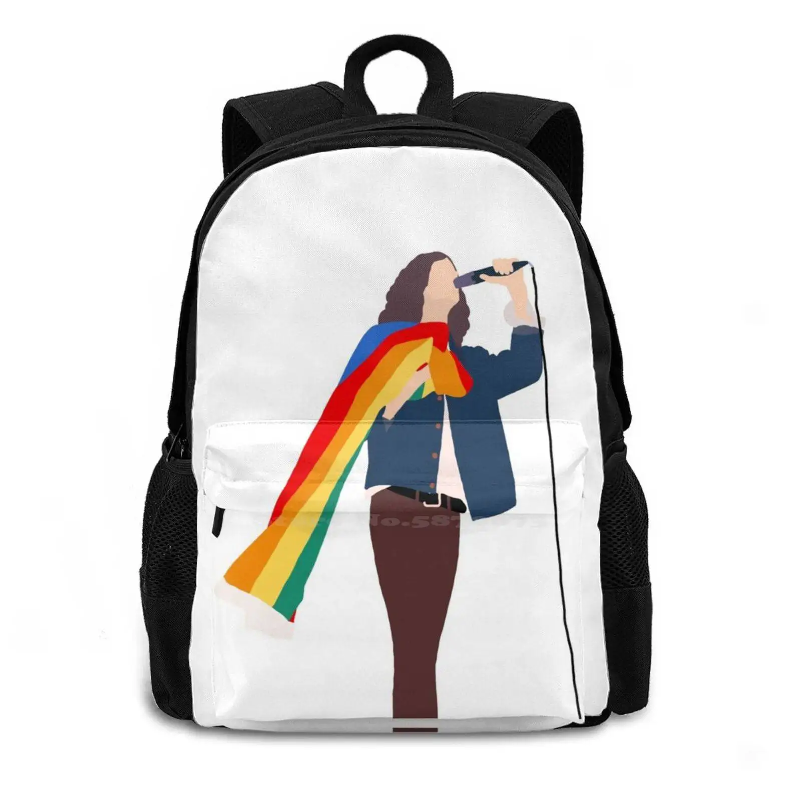 Hozier Says Rights School Bags Travel Laptop Backpack Hozier Baby Ireland Rights Pride Flag Rainbow