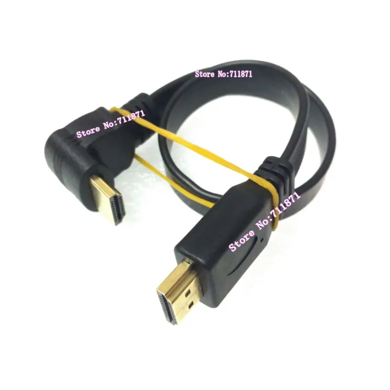 30cm Short Soft Right Angle Bend HDMI-compatible Cable Line 90 Degree Bend HDMI-compatible Line cable HDMI-compatible Wire Cord