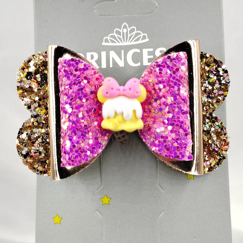 Lollipop Bows Hairgrip Glitter Hair Bows with Clip Dance Party Bow Hair Clip Girls Hairpins Hair Accessories