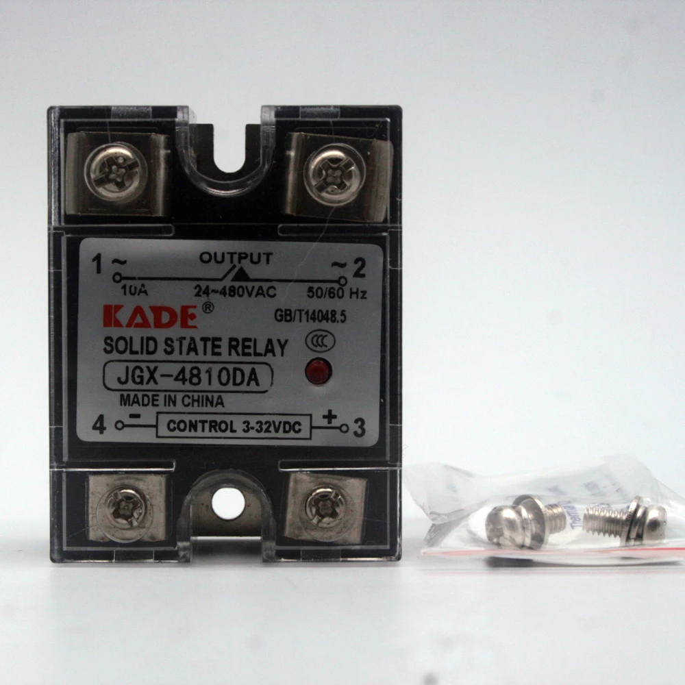 Jgx/SSR-10 DA / 25da / 40da / 60da DC controlled AC SSR single phase solid state relay with plastic dust cover