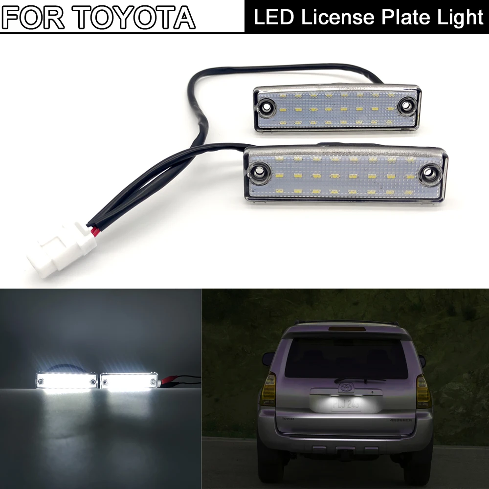 

2Pcs For Toyota 4 Runner 1996-2019 Sequoia 2008-2019 Car Vehicle Super Bright White LED License Plate Lights Number Plate Lamp