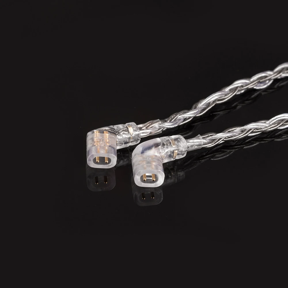 KBEAR 16 Core Silver Plated Balanced Earphone Cable 2.5/3.5/4.4MM MMCX/2PIN/QDC Headphone Connector For KZ Earbuds BL-03 Headset