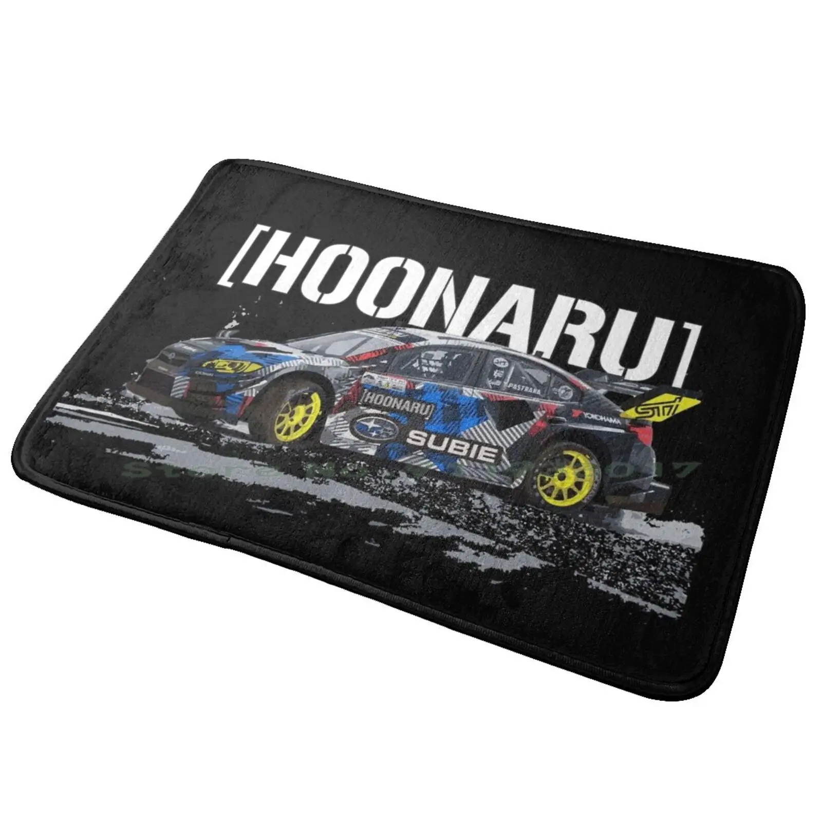 Jdm Travis Pastrana Hill Climb Monster Power Slide Mt. Washington Hoonaru Subie Entrance Door Mat Bath Mat Rug Checked Y2k Cute