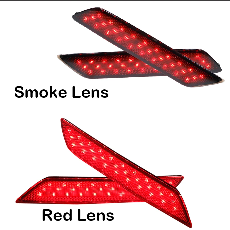 For Honda Civic Sedan 2013 2014 2015 3 IN 1 Red LED Car Bumper Reflector Lights Sequential Signal Brake Lights Rear Fog Lights
