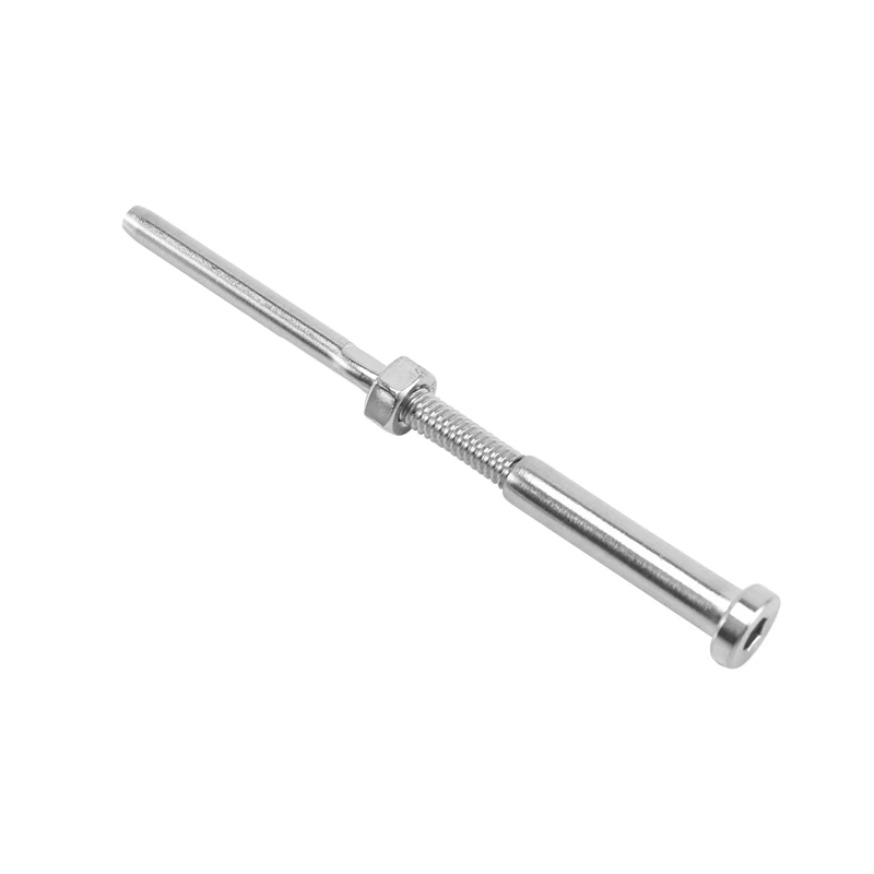 Imagem -02 - Cabo Railing Threaded Stud Tensor Receiver Cabeça Chata Stemball Terminal para Cabo 316 Grau 20 Pares Aço Inoxidável