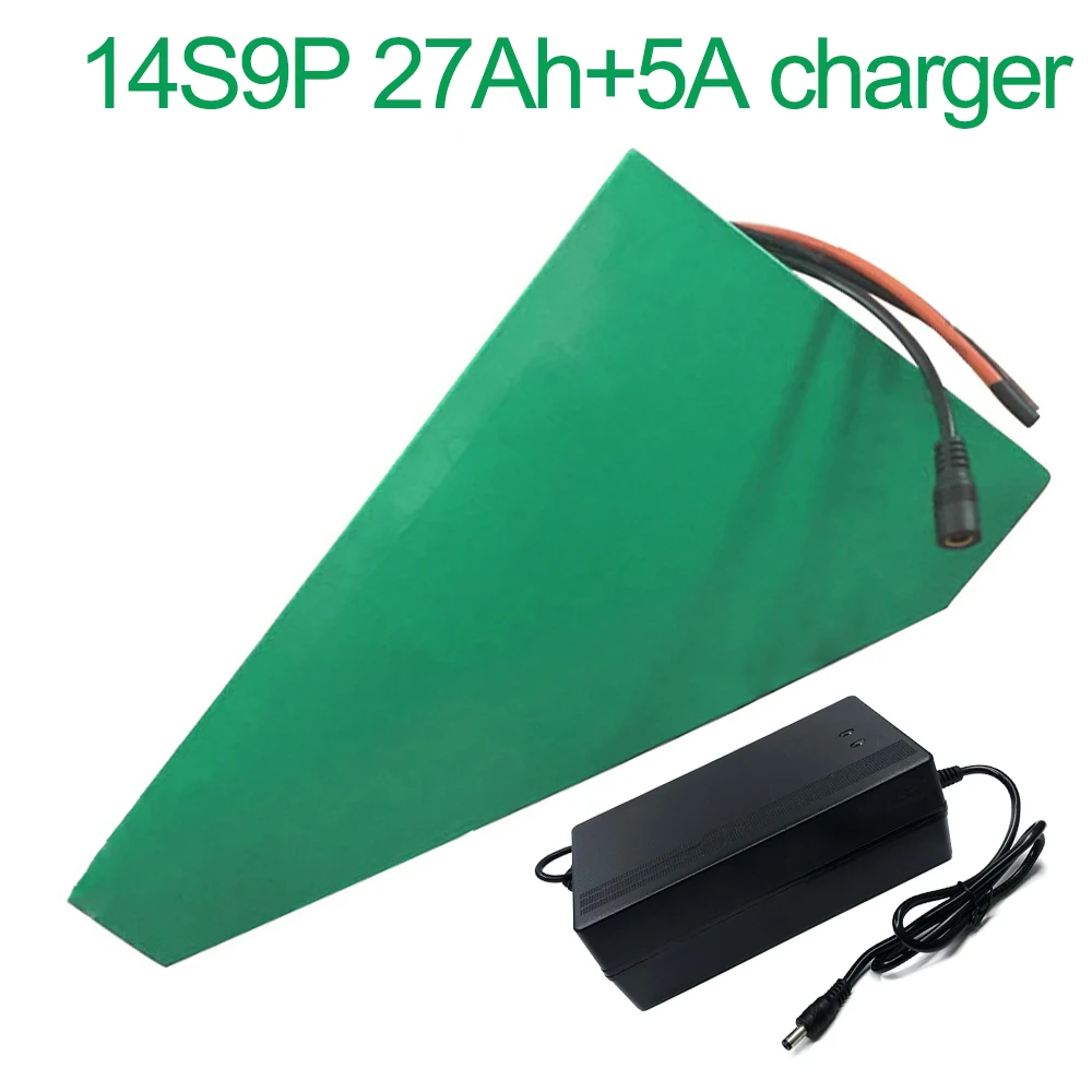 

5A charger 52V 27Ah 14S9P 18650 Li-ion Battery electric two Three wheeled motorcycle bicycle 330*310*200*70*70*45mm