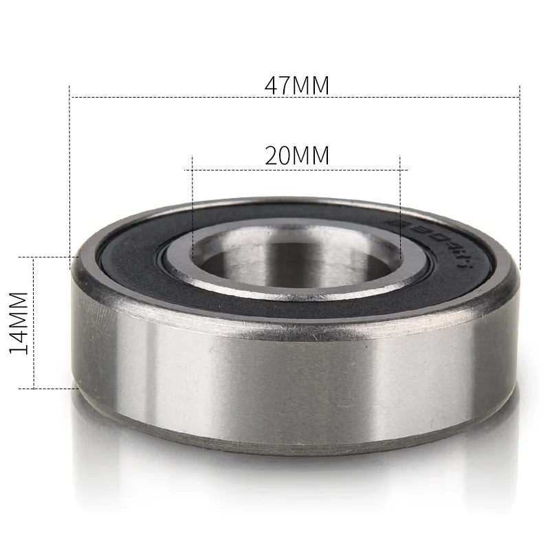 50pcs/lot 20x47x14mm 6204RS 6204-2RS 6204 2RS Deep Groove  ball bearings 20*47*14mm