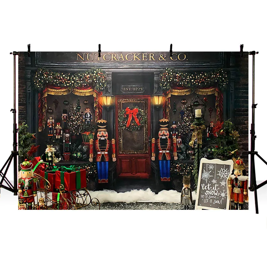 Mehofond Chúc Giáng Sinh Phông Nền Thể Hiện Người Lính Đồ Chơi Quà Tặng Giáng Sinh Trang Trí Nền Chụp Ảnh Ảnh Phòng Thu Biểu Ngữ Photozone