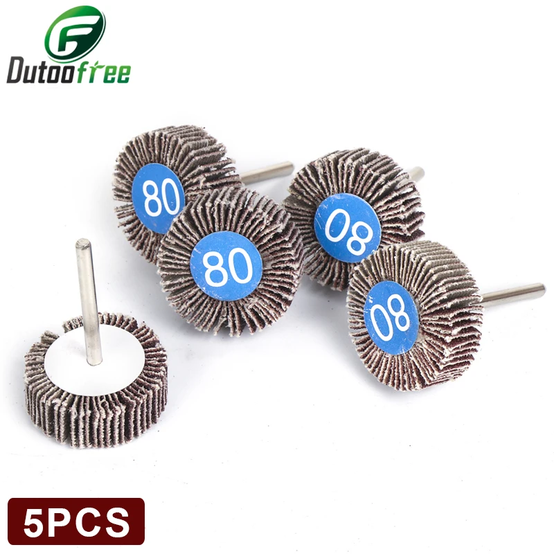 5PCS Dremel Accessories Sandpaper Sanding Flap Polishing Wheels Sanding Disc Set Shutter Polishing Wheel For Rotary Power Tools
