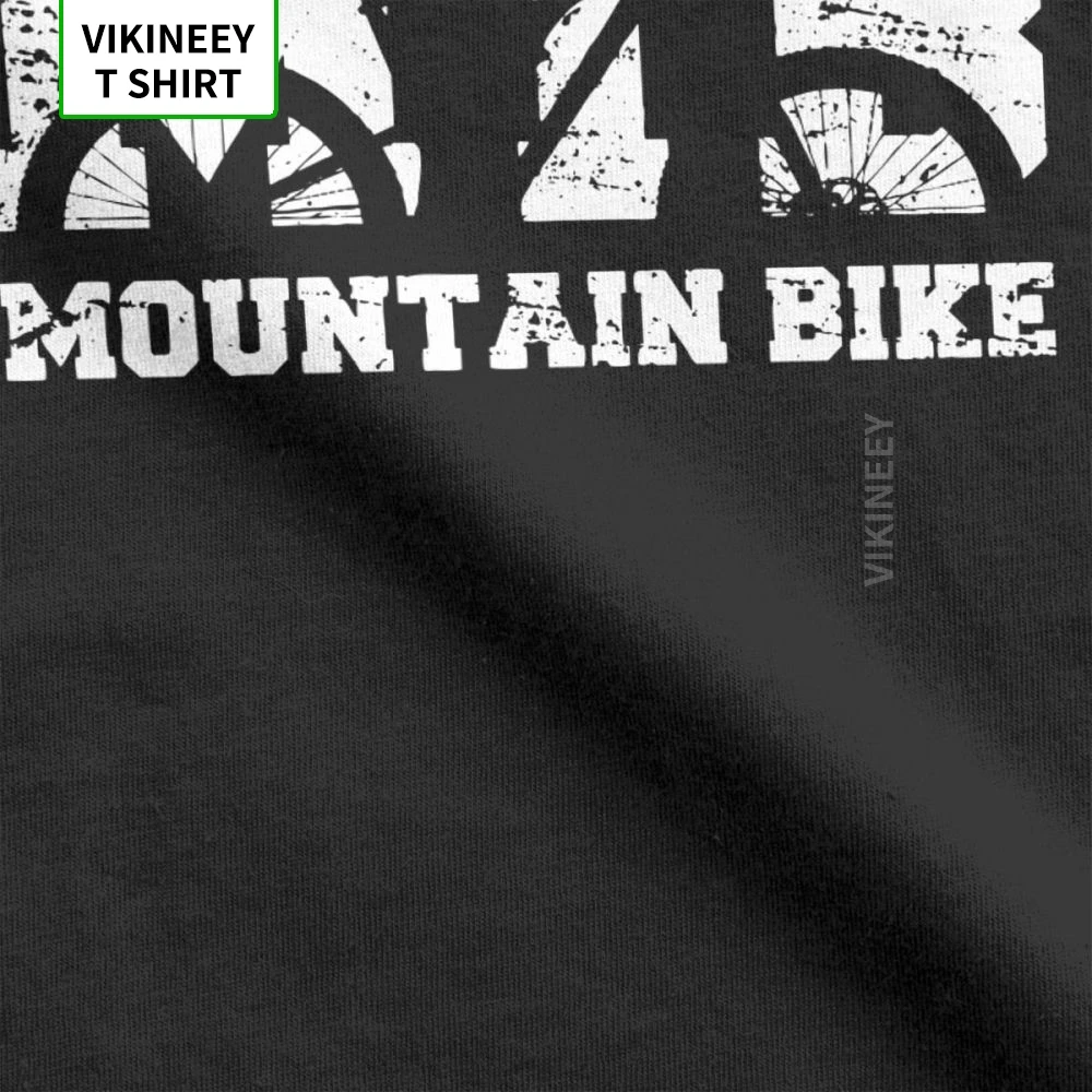 Mountain Bike Vintage MTB T-Shirts Distressed Design T Shirt Man Wholesale Clothes Novelty Crew Neck Purified Cotton Tees