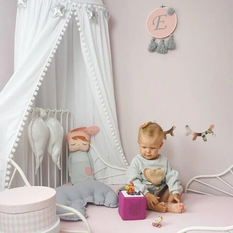 Baby Crib Netting Room Mosquito Net Kid Bed Curtain Canopy Round Crib Netting Tent Decoration Bedroom Kids Girl Canopy Cot