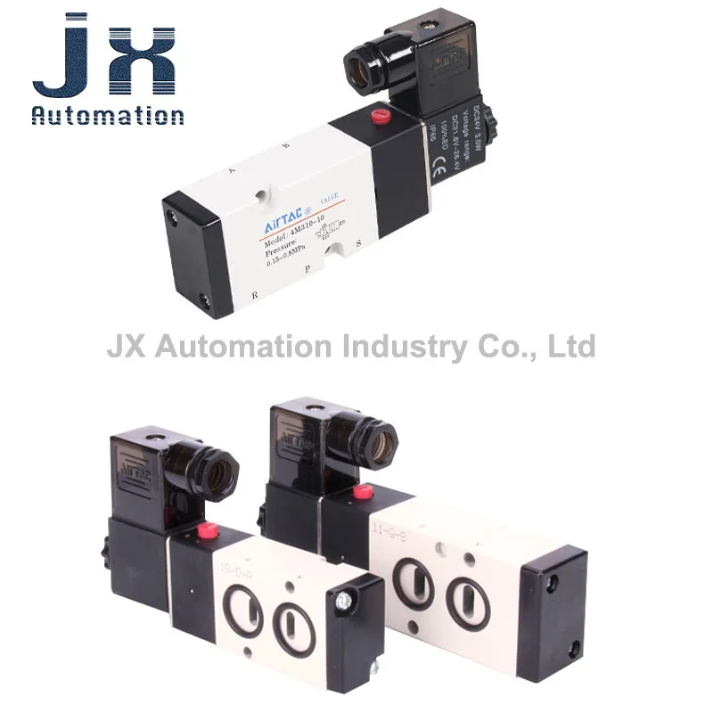 Válvula Solenoide AirTac Original 4M210-08DC24V AC220V 4M110-06 4M310-10 válvula neumática de cinco vías de dos posiciones