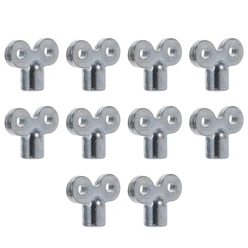 10Pcs Zinklegering Radiator Toetsen Heater Bleed Key Wrench Sanitair Bleeder Sleutel Radiator Wrench Air Vent Centrale Verwarming Tool