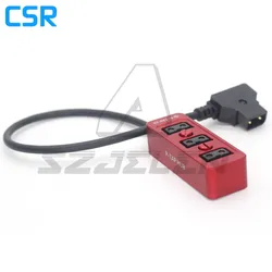 New D-Tap Male to 3-Port P-Tap Female Hub Adapter Splitter for ARRI/RED/SONY Camera Power Supply Distributor, fourway splitter