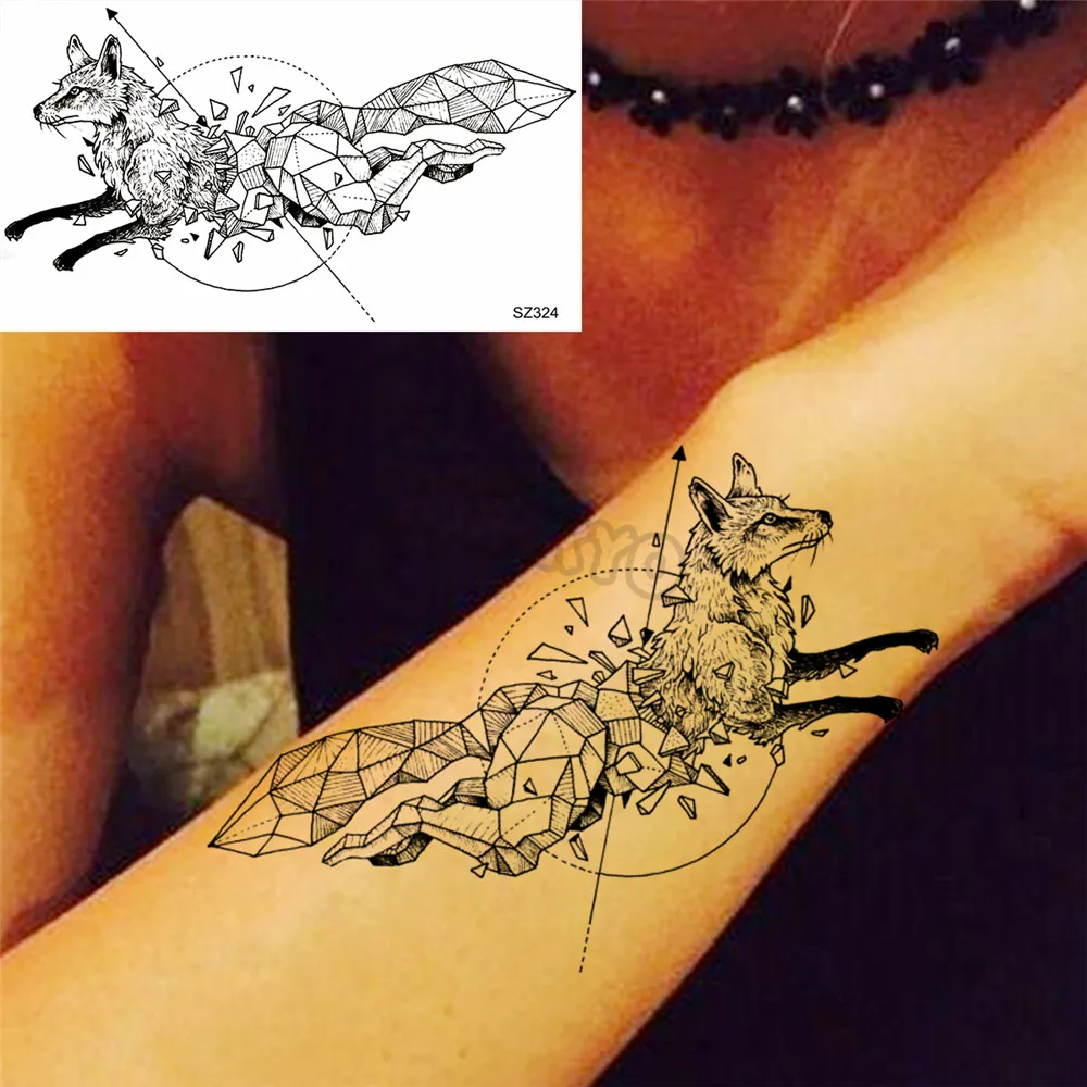 Black Scorpion Small Temporary Tattoos For Women Girls Realistic Hummingbird Tiger Dinosaur Fake Tattoo Sticker Arm Neck Tatoos