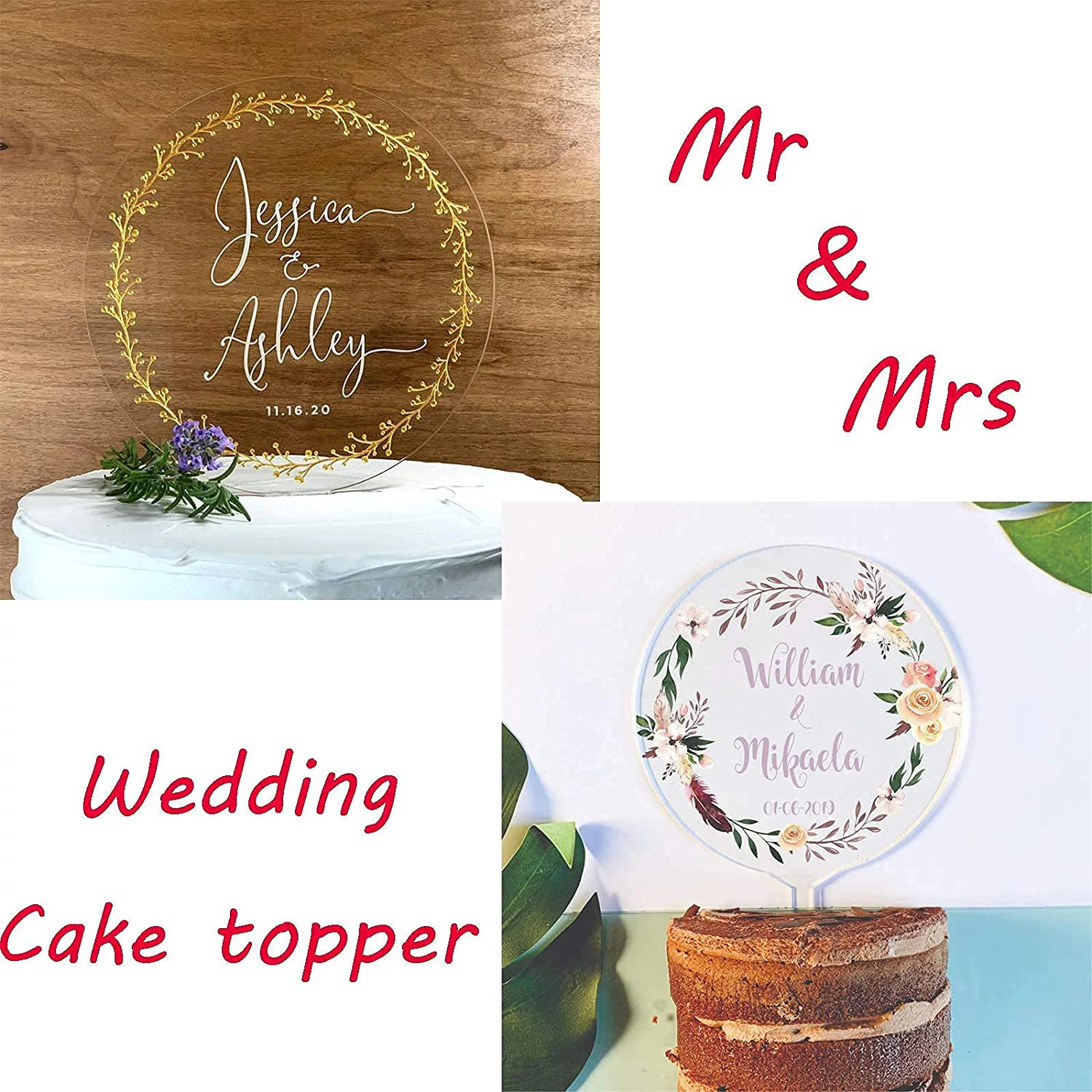 15pcs DIY Cake Tool Birthday Acrylic Cake Topper Blank No Texts Acrylic Board For Baking Wedding Cake Decorations Tool Indicator image 2