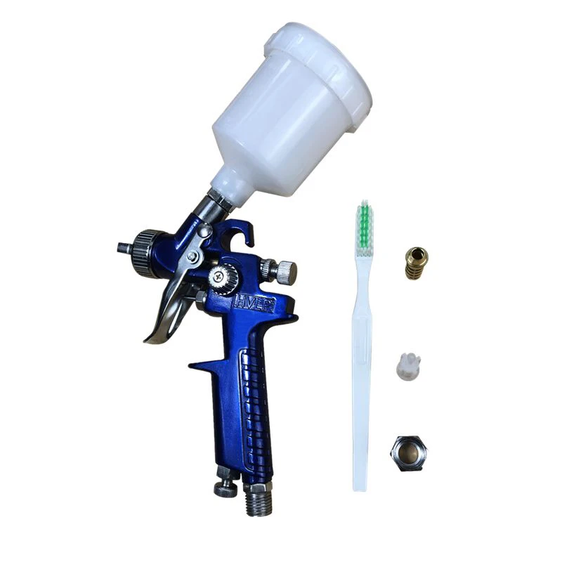 HVLP Mini Repair Spray Paint Gun 1.0mm/0.8mm Airbrush Airless Spray Gun For Painting Car Pneumatic Tool Air Brush Sprayer H2000