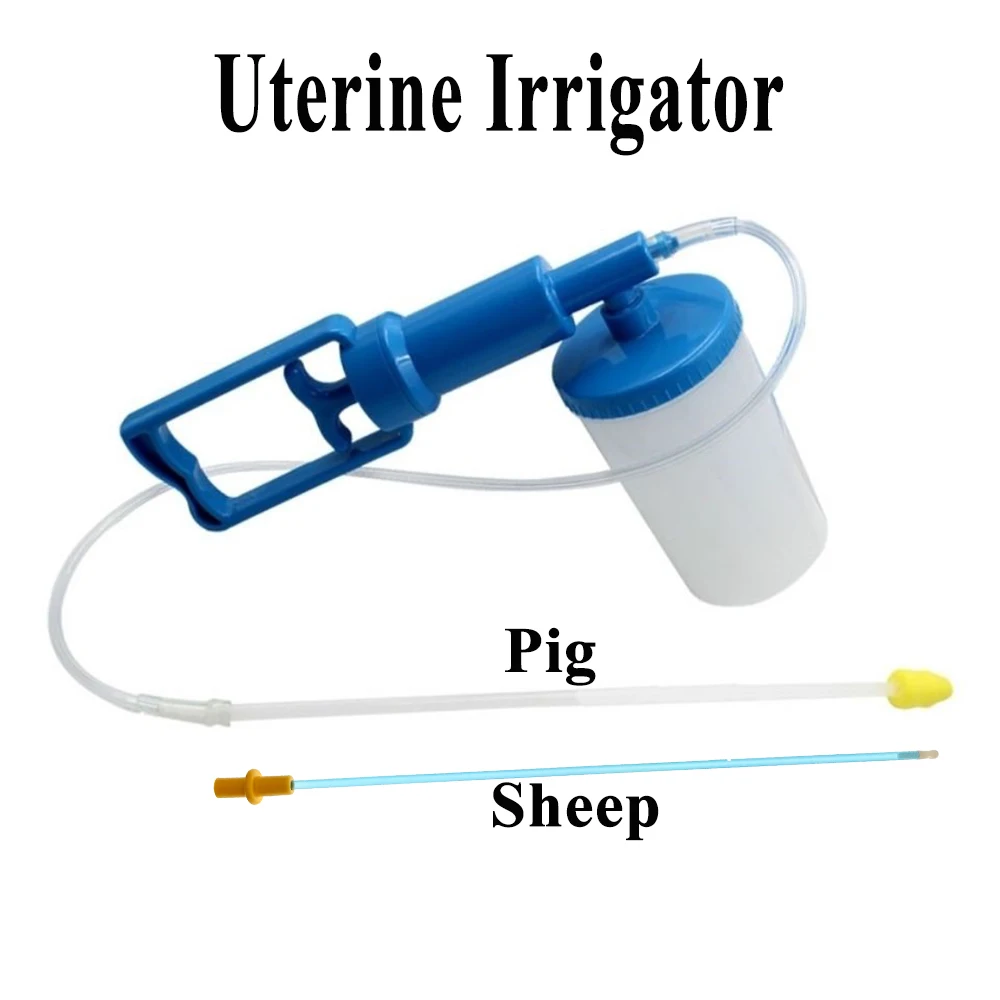 1SET Pig Sheep Cattle Sow Livestock Uterine Irrigator Flush Wash Device 500ML Portable Plastic Tube Soft Sterilization Farming