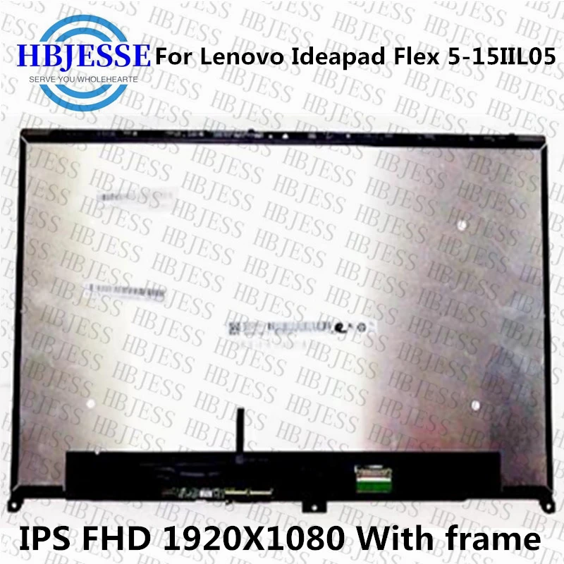 Original 15.6'' FHD LCD Screen Display Touch Digitizer Glass Assembly with frame 5D10S39643 for Lenovo Ideapad Flex 5-15IIL05