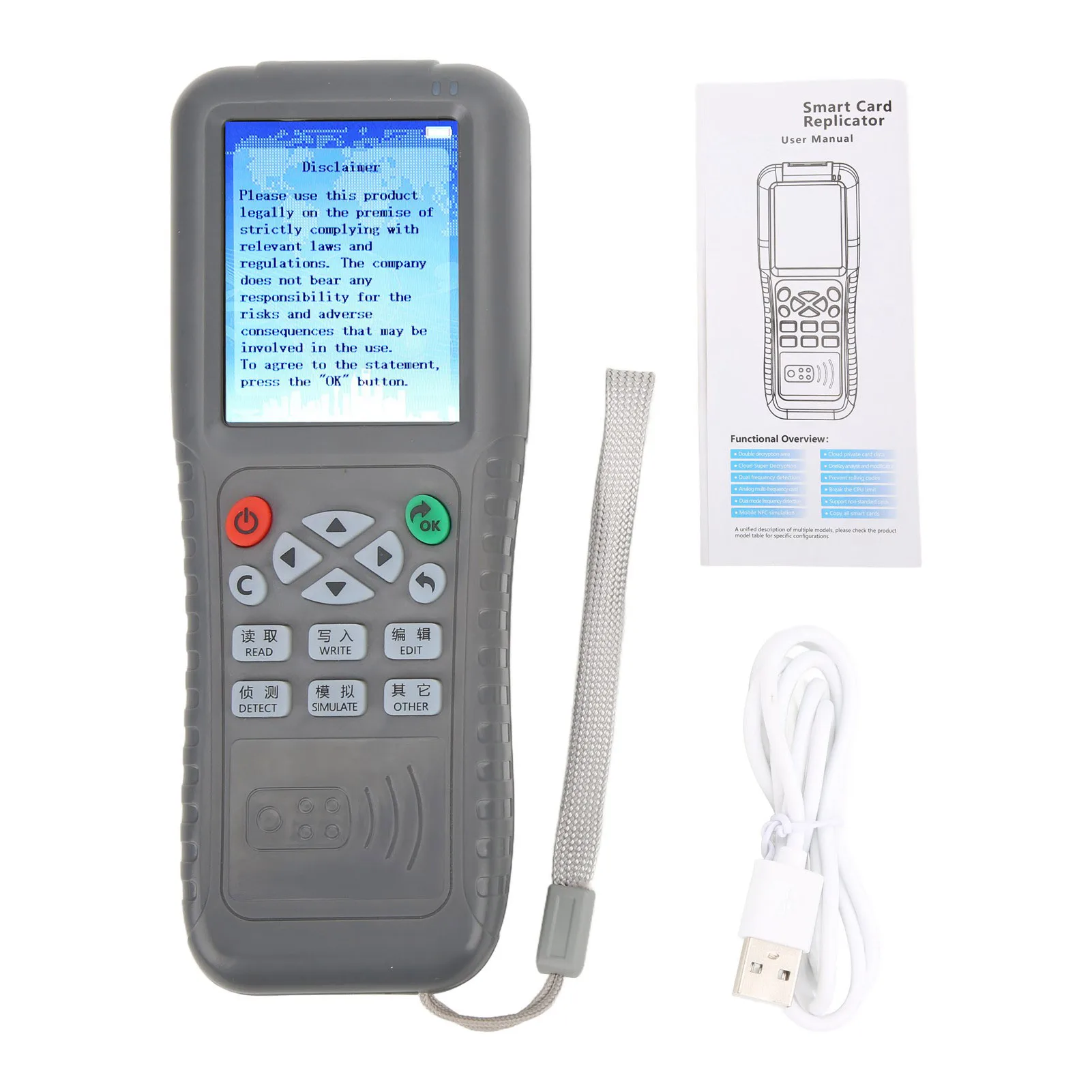 RFID Copier Duplicator WIFI Full Decode Function NFC Reader Writer 13.56MHz Encrypted Programmer USB UID Copy Card Tag