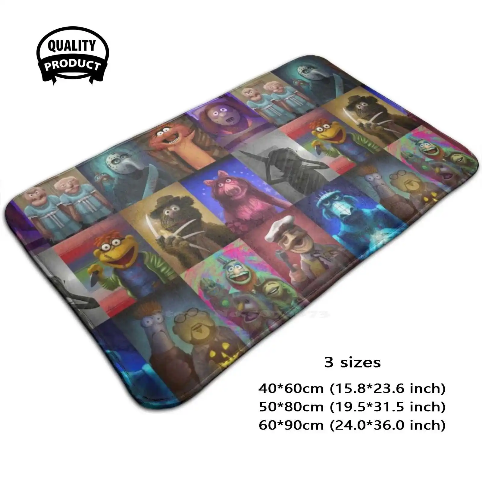 Maniacs Series 1 Soft Cushion Home Carpet Door Mat Car Rug Kermit Piggy Beaker Scooter Fozzie Animal Statler Waldorf Swedish